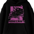 thumbnail image 2 of Minecraft Monochrome Axolotl Long Sleeve Youth Black Hooded Sweatshirt-Medium, 2 of 4
