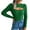 Green, variant on Herrnalise Women's Knitted Crop Tops Autumn And Winter Fashion Solid Pullover Long Sleeve Round-Neck Sweater Tops Pullover Jumper Sweaters