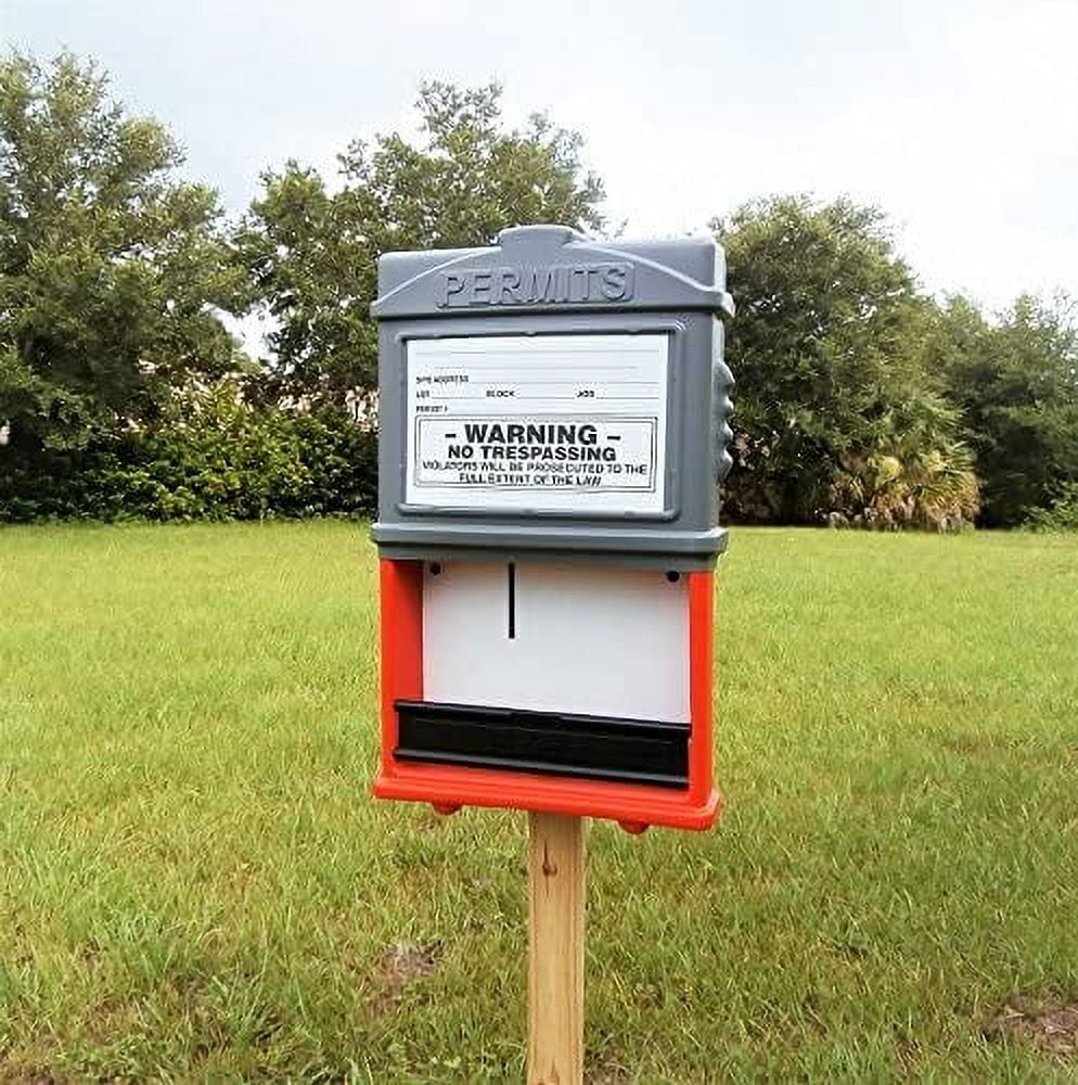 EZ Permit Box w/4x4 Adapter Gray and Orange