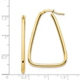thumbnail image 4 of Primal Gold 14 Karat Yellow Gold 2mm Triangle Hoop Earrings, 4 of 4