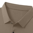 thumbnail image 4 of DayScoop Big & Tall T-Shirt for Men Summer T Shirt Solid Color Casual Fashion Breathable Short Sleeve Button Down Collar Polyester Tops Plus Size, 4 of 5