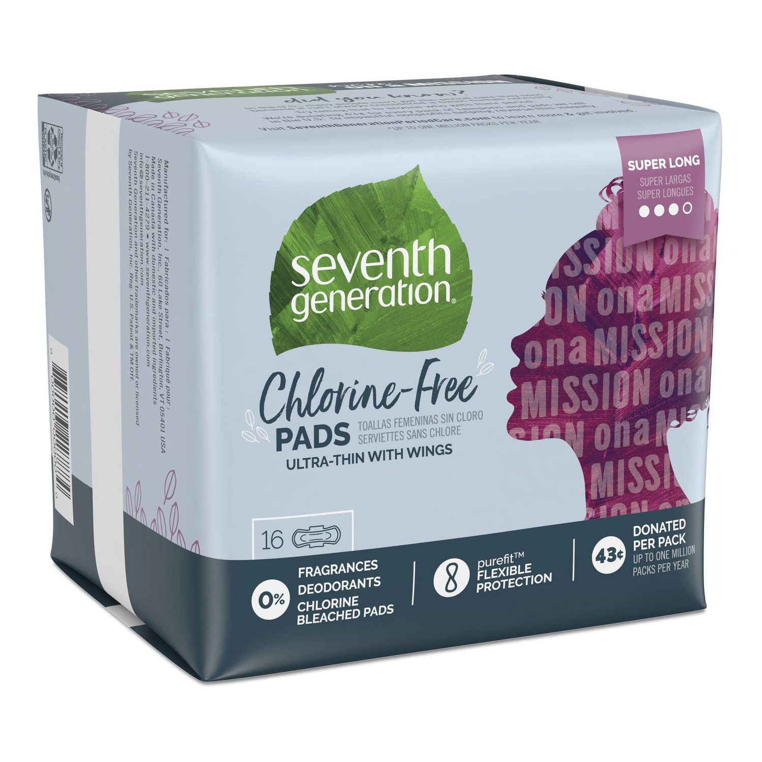 Seventh Generation Ultra Thin Super Long Pads