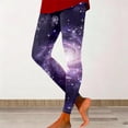 thumbnail image 2 of LIIPEE Women Leggings Casual Elastic High Waist Slim Fit Ankle Length Leggings Carnival Galaxy Starry Printed Yoga Pants Running Fashion Comfortable Soft Breathable Leggings,Light Purple,L, 2 of 5