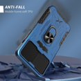 thumbnail image 2 of Funda Armor Design para iPhone 14 Pro Max con protector de lente deslizante, soporte de anillo giratorio de 360 grados y protector de pantalla de vidrio templado., 2 of 5