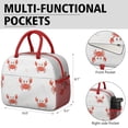 thumbnail image 6 of Insulated Lunch Bag Women Zipper Closure Lunch Tote for Adult Men Leakproof Cooler Lunch Bags for Weekend Picnic/Beach Party (Marine Adorable Crab ), 6 of 7