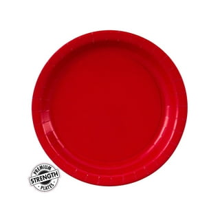 Bulk 9 In. Red Paper Plates - 1000 Ct