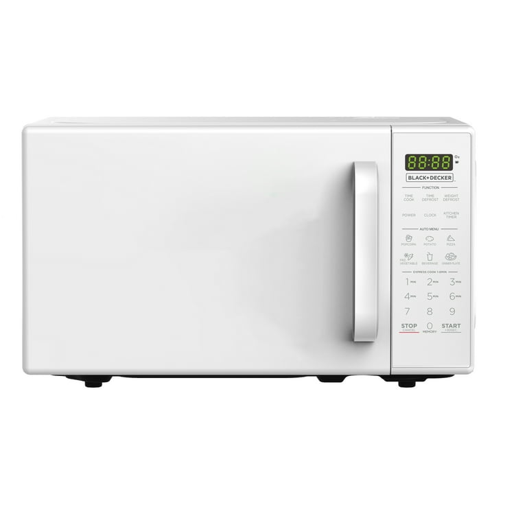 BLACK & DECKER 0.7 Cu. ft. 700 W Compact Microwave Oven, White, with Dry  Erase Door, EM720C2WB