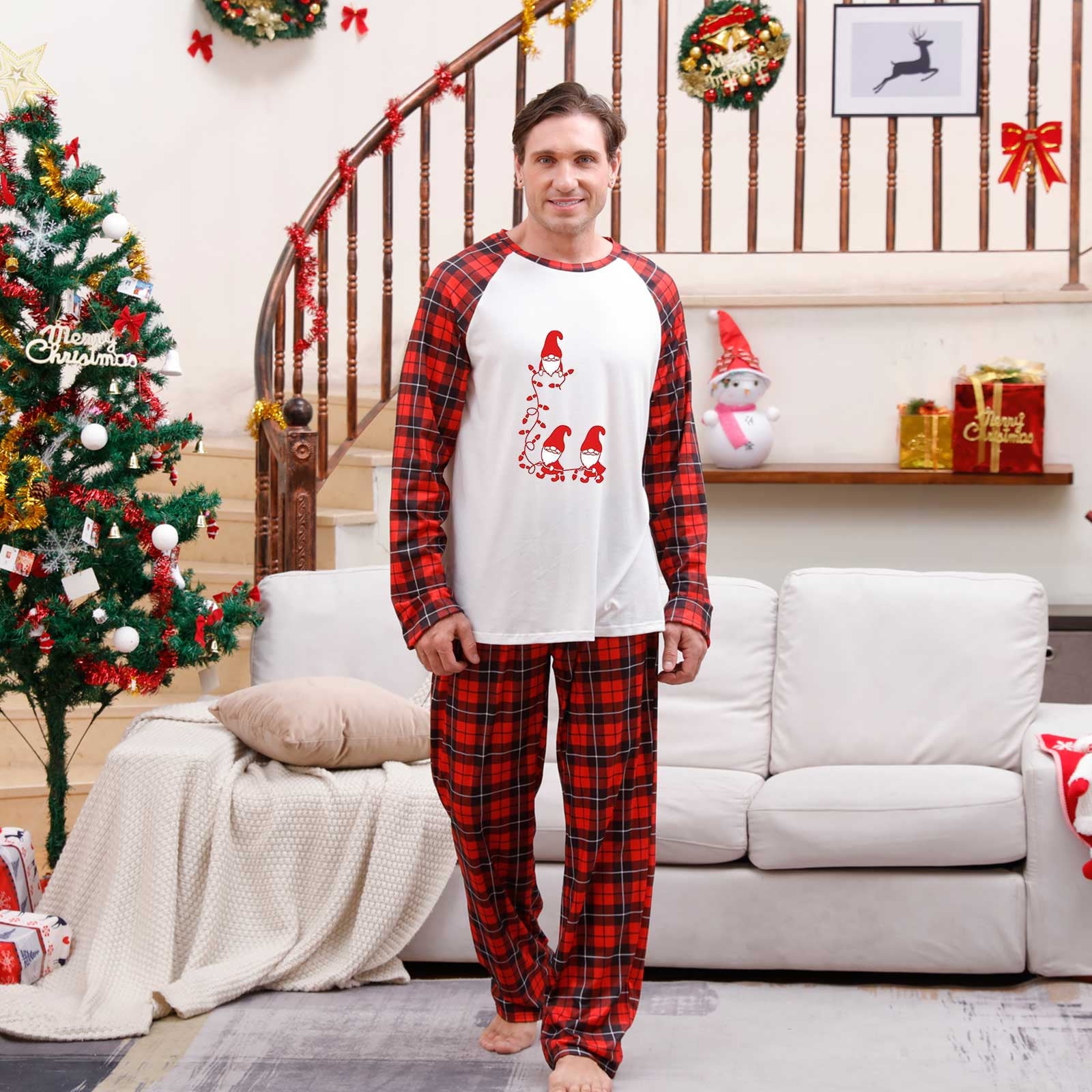 Canada Day Kcavykas Back to School Season Matching Family Sets Christmas Casual top with Bottom Outfits Home Wear Walmart