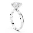 thumbnail image 3 of Zuwelria 2.00 Carat Beautiful Round Cut | D/VVS1 Moissanite Diamond Engagement Ring - Solitaire Bridal Ring - Promise Ring | 18K White Gold Over Sterling Silver | D/VVS1 Size 5, 3 of 8
