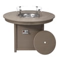thumbnail image 2 of WestinTrends Helios 47" Modern Outdoor Patio Propane Gas Round Fire Pit Table (Rocks Not Included), Weathered Wood, 2 of 14
