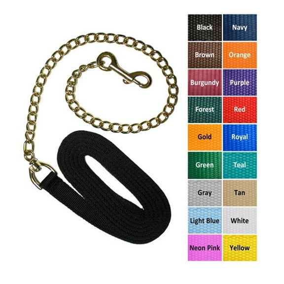 Jacks 398-GD Lead Shank with 30 in. Solid Brass Chain, Gold