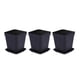 thumbnail image 1 of EeaseMX Juego de 3 macetas gruesas cuadradas de plástico para suculentas (cada una con 3 cuencos cuadrados pequeños y bandejas negras)., 1 of 8