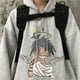 thumbnail image 5 of Sudaderas para hombre, sudaderas con capucha con gráficos de manga negra, ropa para hombre, sudaderas novedosas y cálidas de anime, moda divertida de Harajuku, 5 of 5