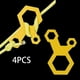 thumbnail image 3 of 4x Gancho de apriete antideslizante de material acero inoxidable Tensores de 3 orificios Tienda de cuerda Cuerda 4 piezas para mochilero amarillo, 3 of 8