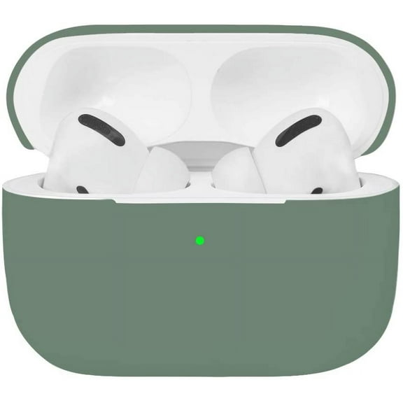Airpods Pro Case, Protective Ultra-Thin Soft Silicone Shockproof Non-Slip Protection Accessories Cover Case for Apple Airpods 3 Charging Case - Midnight Green