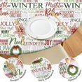 thumbnail image 4 of Multicolor Christmas Word Pattern Round Fitted Tablecloth with Elastic Edge,Dining Table Cover Waterproof,Outdoor Round Tablecloth for Camping,Dining,Indoor and Outdoor, 4 of 7