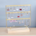 thumbnail image 2 of Bracelets Jewelry Display Stud Earrings Holder Jewellery Rack3Colors High Level Fashio In Stock earring stand Factory Price black2layers44holes, 2 of 6