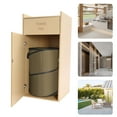 thumbnail image 5 of 30L Trash Can, 27.24Qt Trash Can Garbage Bin, Commercial Trash Can Cabinet With Trash Bag, Load-Capacity 110.23lbs, Wooden Trash Receptacle For Indoor & Outdoor, Restaurant (Brown), 5 of 17