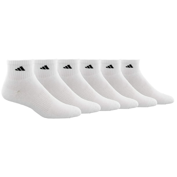 Adidas - adidas Men's Athletic Cushioned Quarter Sock (6-pair) White ...