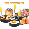 thumbnail image 4 of 4 Pack Stainless Steel Egg Ring with Gift , Nonstick Round Breakfast Household Mold Tool Cooking with Anti-Scald Handle, Round Egg Cooker Rings for Frying Shaping Cooking Eggs and Omelet, 4 of 5