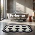 thumbnail image 5 of Unique Bargains Aesthetic Ultra Absorbent Shaggy Non Slip Bath Mat White Heart 32" x 20", 5 of 6