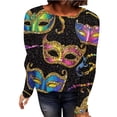 thumbnail image 5 of RXMEKW Chandail Imprimé Carnaval pour Femmes Manches Raglan Haut Décontracté Manches Longues Mélange Polyester Grande Taille, 5 of 5