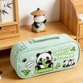 thumbnail image 1 of Pencil Case Large Capacity Stationery Organizer, Multi Compartment Pen Pouch Durable Storage Bag, Portable Pencil Box for School Office Students Daily Use, 1 of 7