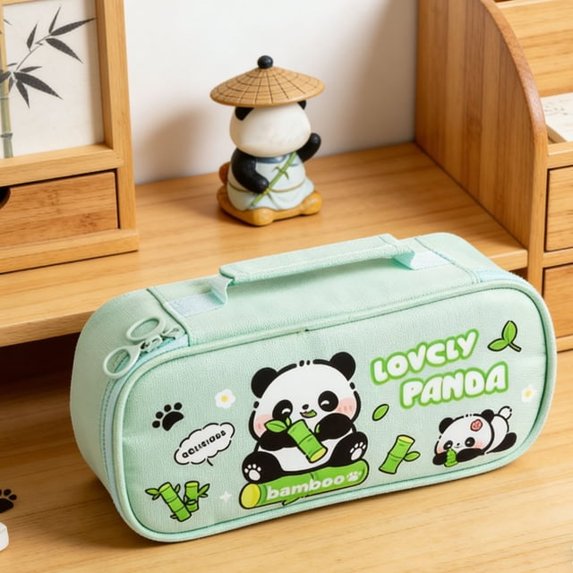 Pencil Case Large Capacity Stationery Organizer, Multi Compartment Pen Pouch Durable Storage Bag, Portable Pencil Box for School Office Students Daily Use