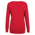 thumbnail image 4 of Long Sleeve Tops for Women 2026 Trendy Polka Dot Shirts Dressy Casual V Neck Loose Fit Tunic Blouses Spring Outfits, 4 of 5