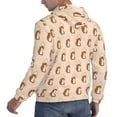 thumbnail image 6 of Honeii Cute Squirrel Pattern Mens Hoodies Men's Loose Sleeve Sweatshirt,Pullover Hooded Sweatshirt for Men,Essentials Hoodie-X-Large, 6 of 7