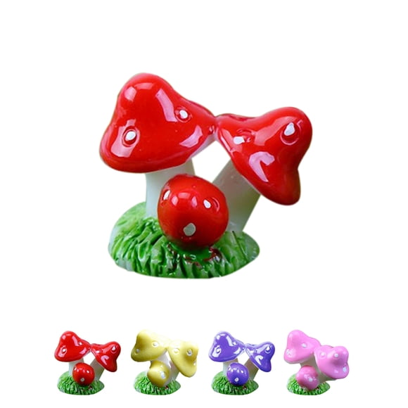 WorkheFairy Maison de Poupée Champignon Ornement de Jardin Pot de Plante Déco 0