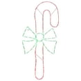 thumbnail image 3 of Northlight LED Lighted Candy Cane with Bow Outdoor Christmas Decoration - 28" - Red and Green, 3 of 7