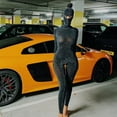 thumbnail image 2 of YDLCAFD Womens Long Sleeved High Neck Halter Back Sports Jumpsuit S, 2 of 9