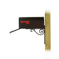 thumbnail image 3 of Special Lite Products TC-BWN-FS-1018-BLK Standard Steel Curbside Mailbox with Baldwin Front Single Mailbox Mounting Bracket - Black, 3 of 4