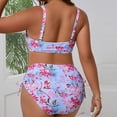 thumbnail image 4 of Feimerou Plus Size Swimsuit for Women 2 Piece Sexy Triangle String Bikini Sets Bathing Suits High Waisted Tummy Control Crosscriss Swimsuit Valentines Day Gifts, 4 of 7