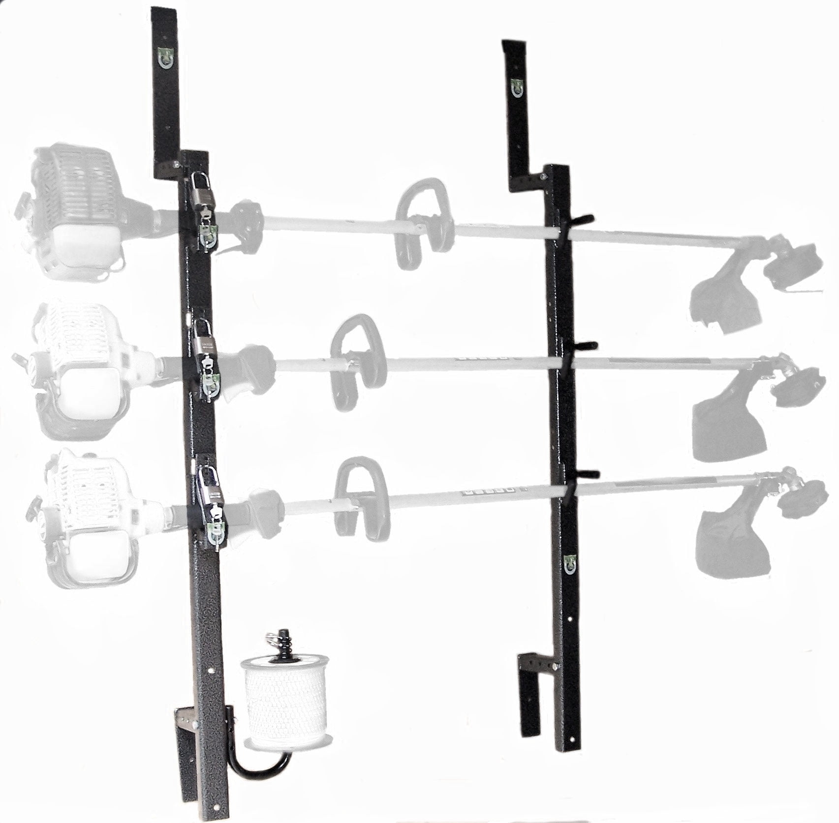 3 Place Locking Trimmer Rack for Enclosed Trailers by Pack'em Racks