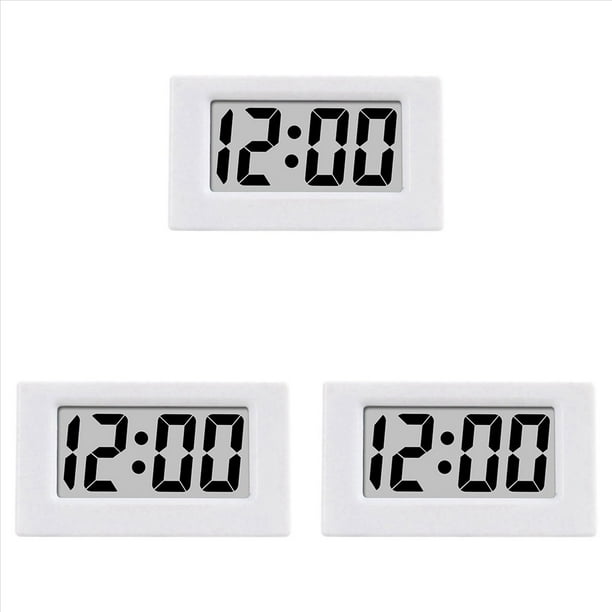 3X Mini Reloj Triángulo Pantalla LED Lectronic Digital Alarma Reloj de Escritorio para Hogar Oficina Mesa Dormitorio Decoración