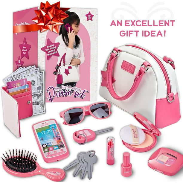 Star Princess Pink Play Purse with Accessories for Girls Ages 3-12