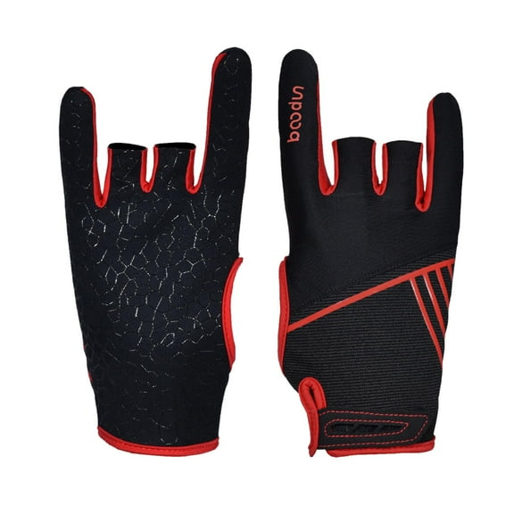 2 pcs Half Finger Bowling Breathable Cycling Driving Fingerless Anti-slip Bowling Accessories for Left Hand Right Hand - M M