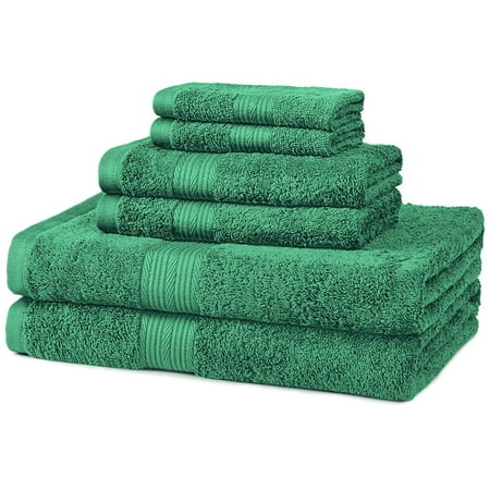 Teal Bathroom Towels Beauty Threadz Homes and Gardens Thick and Plush Solid Fade-Resistant 6-Piece Cotton Towel Set, Bath Collection. Teal ()