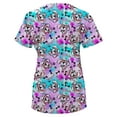 thumbnail image 2 of Green Town Scrubs for Women V-Neck Scrub Top - Print Tops, 3 Pockets, Easy Care Uniforms, 2 of 5