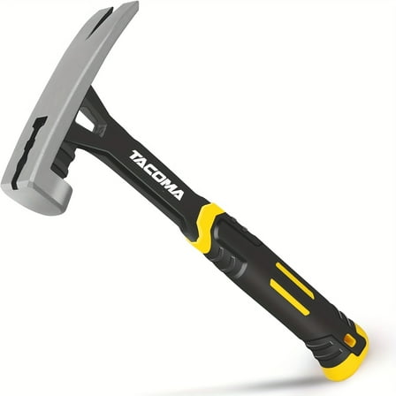 22oz Forged Steel Claw Hammer - One-Piece Teardrop Design with Shock-Absorbing Nylon Handle | Smooth Face for Woodworking, Metalwork & Professional Crafts