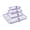 Purple #014, variant on 4 PCS Clear Hard Shell Zipper Storage Bags, Waterproof Travel Toiletry Cosmetic Organizer, Transparent Hard Makeup Carry on Pouches in S/M/L/XL Multi Sizes for Vacation & Daily Storage