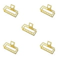 thumbnail image 2 of maskred Fashion Claw Clips Large Simple Style Handy Simple Style Sturdy Exquisite Accessories Barrettes for Women Gold/Rectangle 5Set, 2 of 6