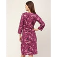 thumbnail image 4 of Moomaya Long Sleeve V Neck Wrap Printed Dress - Women's Stylish Wrap Dress, 4 of 9
