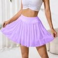 thumbnail image 5 of TaTaai Women's Spring Summer Tennis Skirt High Waist Mesh Layer with Inner Shorts Solid Casual Athletic Golf Skirt for Daily Gym Wear Gift, 5 of 6