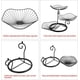 thumbnail image 5 of Cesta de frutas inspirada en rosas, elegante organizador de 3 niveles con uso del espacio para encimeras de cocina, oficinas u hoteles (estilo enmarañado), 5 of 5