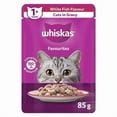 thumbnail image 1 of WHISKAS Favoris Morceaux en Sauce Saveur Poisson Blanc Sachet Nourriture Humide pour Chat Adulte, 85g, 1 of 5