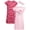 Pink Paris, variant on dELiA*s Girls Nightgowns Ruffle Trim Short Sleeve Pajama Sleep Dress with Hair Scrunchie 2 Pack