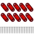 thumbnail image 3 of CIVG 10pcs LED Oval Clearance Light 12V 24V Super Bright Car Oval Side Marker Light Durable Truck Tail Lamp Auto Front and Rear Side Indicator Amber Light for Car Trailer Pickup Van (Red), 3 of 11